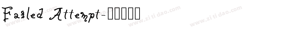 Failed Attempt字体转换
